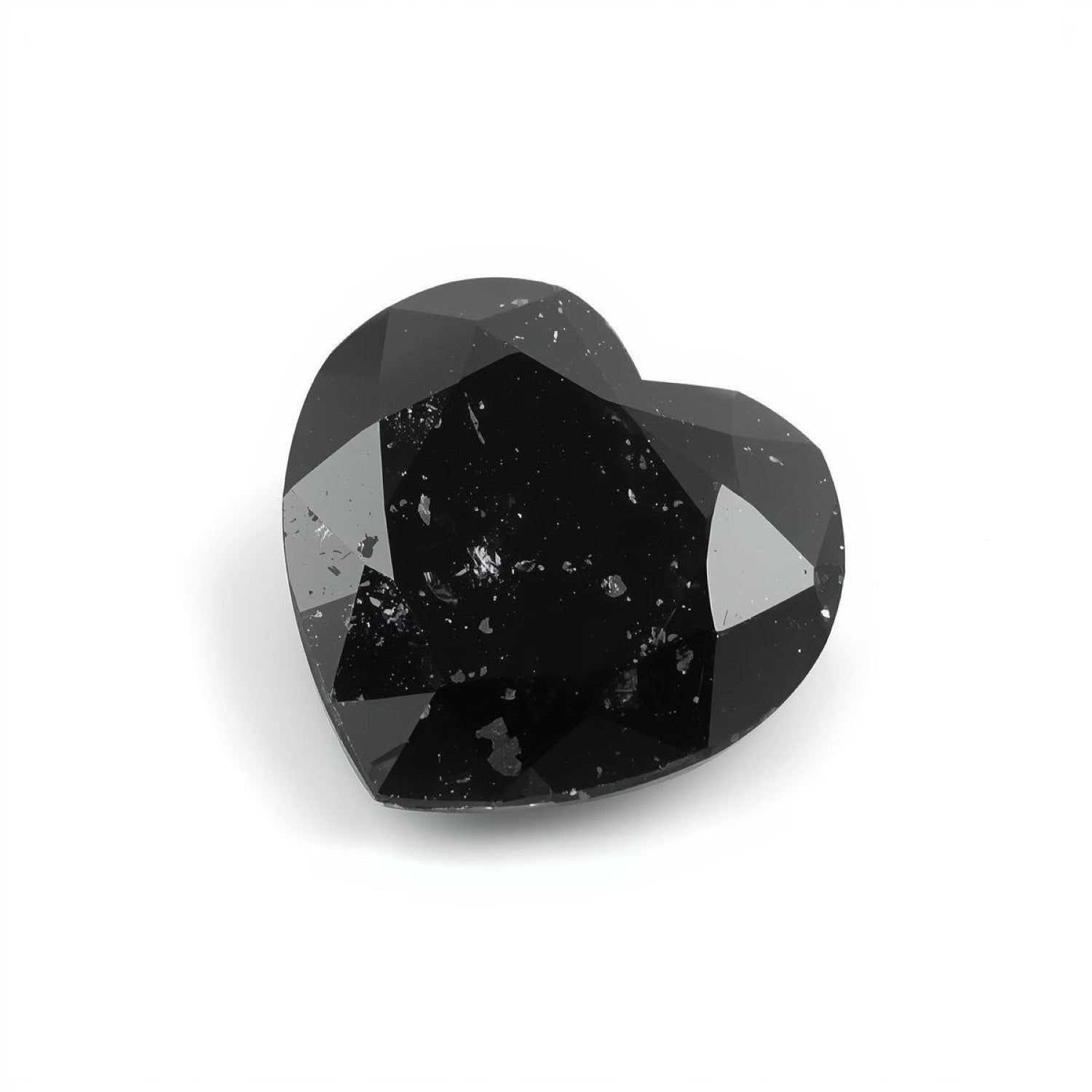 Black Spinel 1PC Large 11x11 MM Heart Faceted Black Fine Semi Precious Loose Gemstone