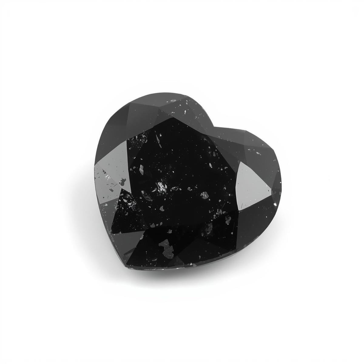 Black Spinel 1PC Large 12x12 MM Heart Faceted Black High-Quality Semi Precious Loose Gemstones