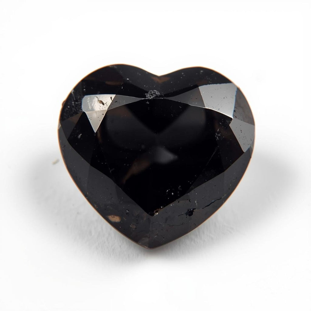 Black Spinel 1PC Large 12x12 MM Heart Faceted Black High-Quality Semi Precious Loose Gemstones