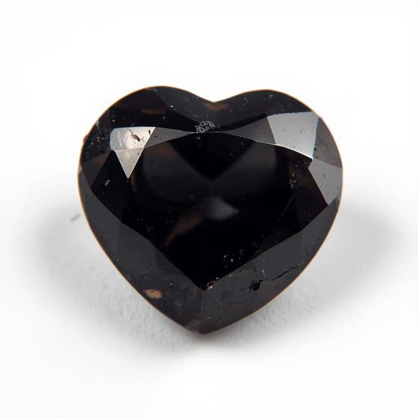 Black Spinel 1PC Large 12x12 MM Heart Faceted Black High-Quality Semi Precious Loose Gemstones