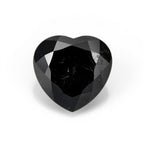 Black Spinel 1PC Chunky 14x14 MM Heart Faceted Black Genuine Semi Precious Loose Gems