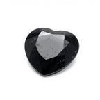 Black Spinel 1PC Chunky 14x14 MM Heart Faceted Black Genuine Semi Precious Loose Gems