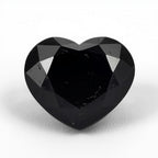 Black Spinel 1PC Chunky 15x15 MM Heart Faceted Black Superior Semi Precious Loose Gemstone