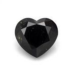 Black Spinel 1PC Chunky 15x15 MM Heart Faceted Black Superior Semi Precious Loose Gemstone