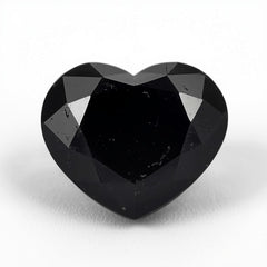 Black Spinel 1PC Chunky 16x16 MM Heart Faceted Black Pure Semi Precious Loose Gemstones