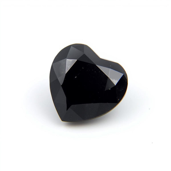 Black Spinel 10PC Tiny 3x3 MM Heart Faceted Black Fiery Semi Precious Loose Gemstone