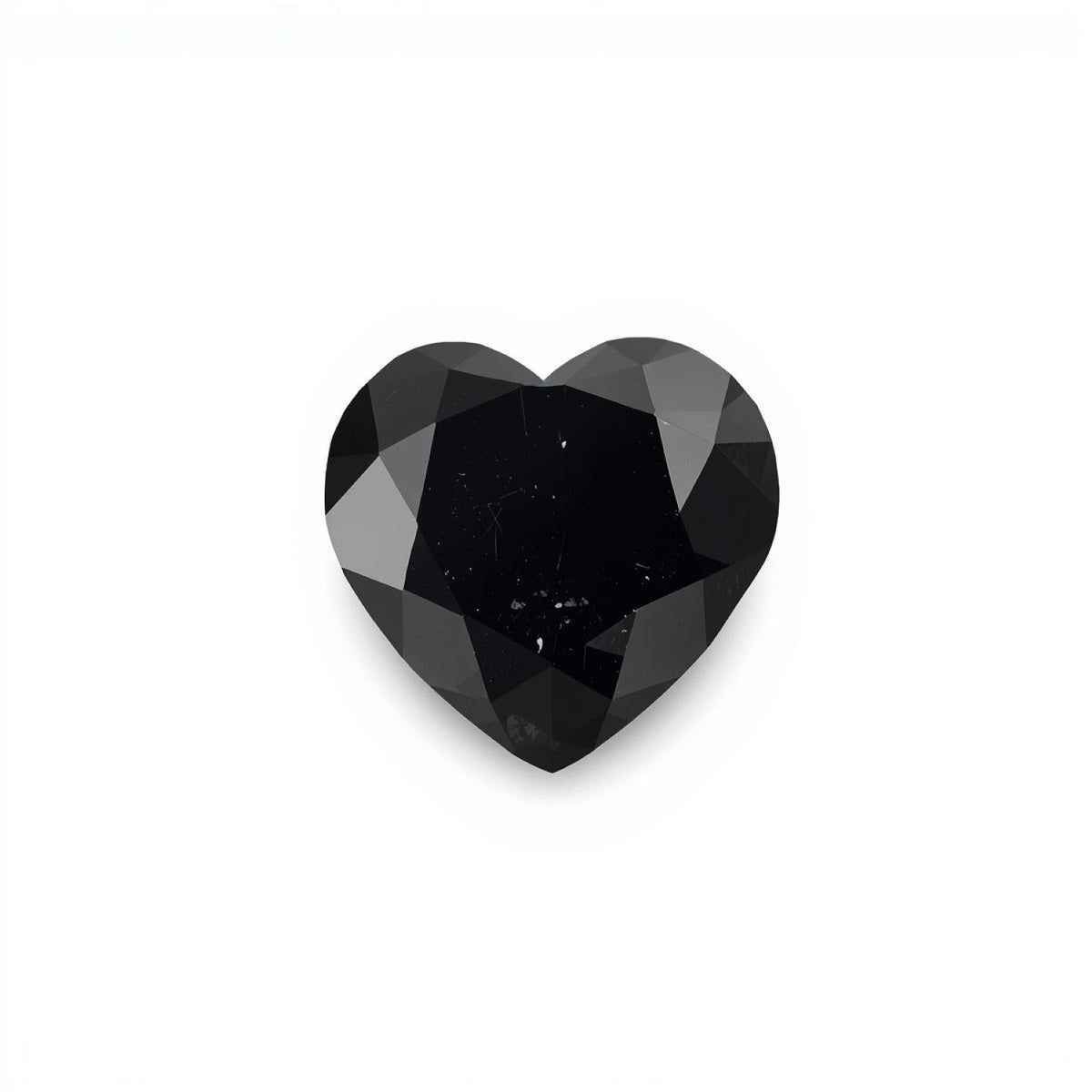 Black Spinel 10PC Tiny 4x4 MM Heart Faceted Black Brilliant Semi Precious Loose Gemstones