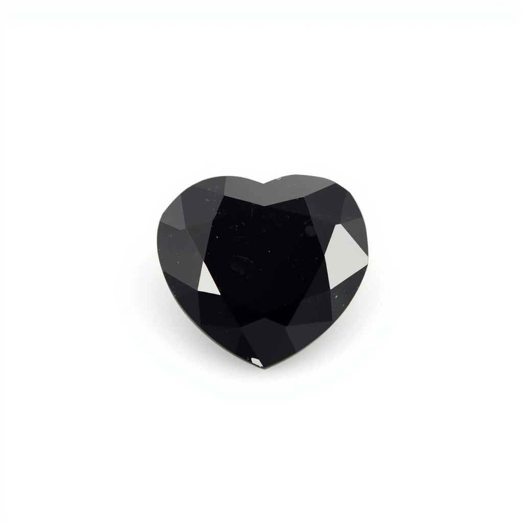 Black Spinel 10PC Tiny 4x4 MM Heart Faceted Black Brilliant Semi Precious Loose Gemstones