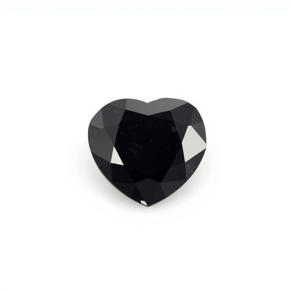 Black Spinel 10PC Tiny 4x4 MM Heart Faceted Black Brilliant Semi Precious Loose Gemstones