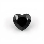 Black Spinel 1PC Tiny 5x5 MM Heart Faceted Black Sparkling Semi Precious Gems
