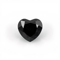 Black Spinel 1PC Tiny 5x5 MM Heart Faceted Black Sparkling Semi Precious Gems