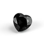Black Spinel 1PC Tiny 5x5 MM Heart Faceted Black Sparkling Semi Precious Gems