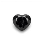 Black Spinel 1PC Tiny 6x6 MM Heart Faceted Black Polished Semi Precious Loose Gems