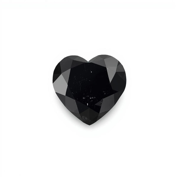 Black Spinel 1PC Tiny 6x6 MM Heart Faceted Black Polished Semi Precious Loose Gems