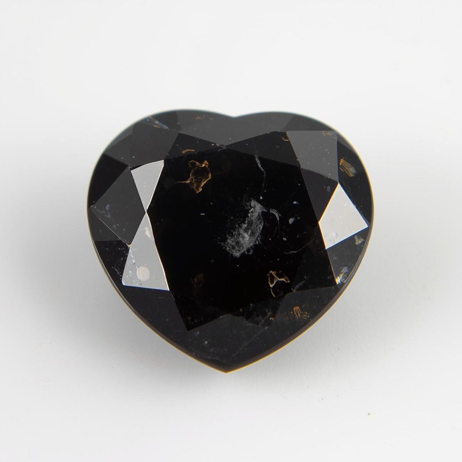 Black Spinel 1PC Small 8x8 MM Heart Faceted Black Luster Semi Precious Loose Gemstones