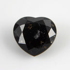 Black Spinel 1PC Small 8x8 MM Heart Faceted Black Luster Semi Precious Loose Gemstones