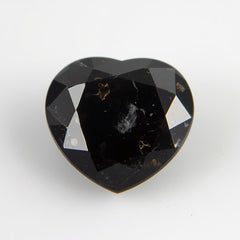Black Spinel 1PC Small 8x8 MM Heart Faceted Black Luster Semi Precious Loose Gemstones