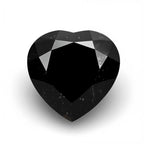 Black Spinel 1PC Medium 9x9 MM Heart Faceted Black Lustrous Semi Precious Gems