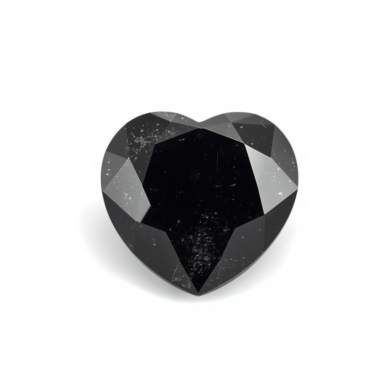 Black Spinel 1PC Medium 9x9 MM Heart Faceted Black Lustrous Semi Precious Gems