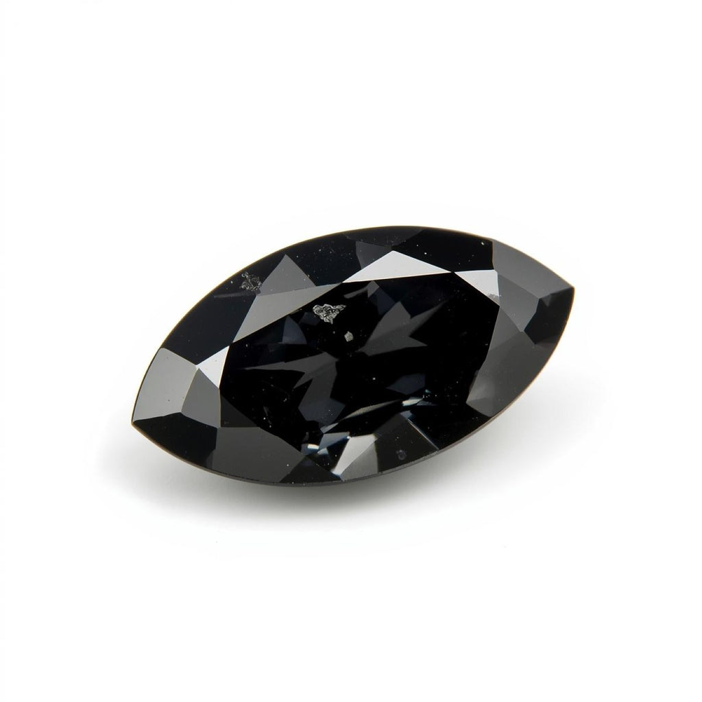 Black Spinel 1PC Small 6x12 MM Marquise Faceted Black Sparkling Semi Precious Gems