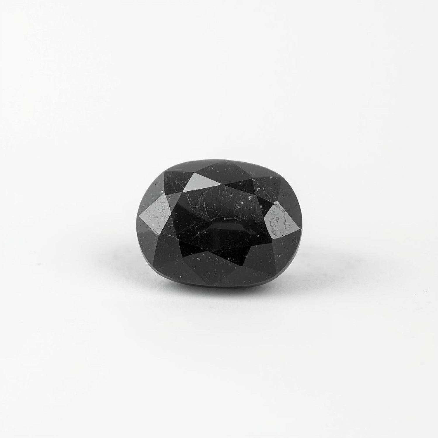 Black Spinel 1PC Chunky 12x16 MM Oval Faceted Black Polished Semi Precious Loose Gemstones Sekundär produktbild