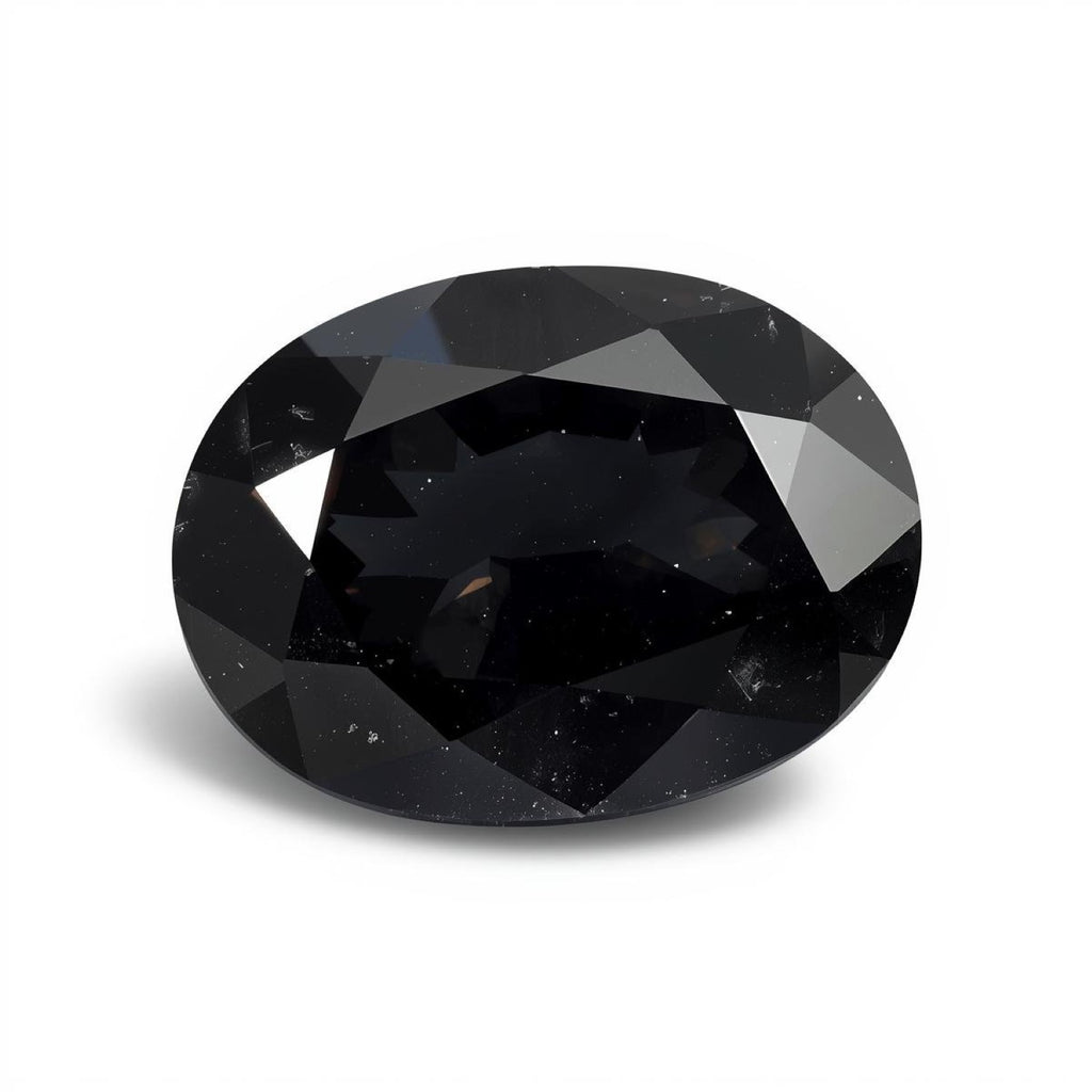 Black Spinel 1PC Chunky 13x18 MM Oval Faceted Black Splendid Semi Precious Gems