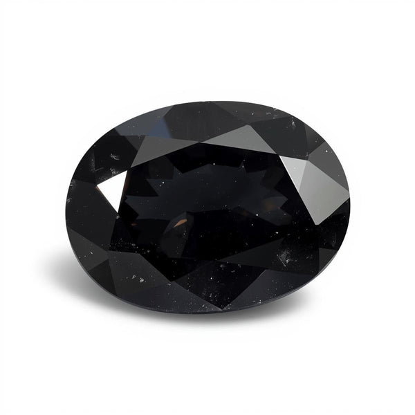 Black Spinel 1PC Chunky 13x18 MM Oval Faceted Black Splendid Semi Precious Gems