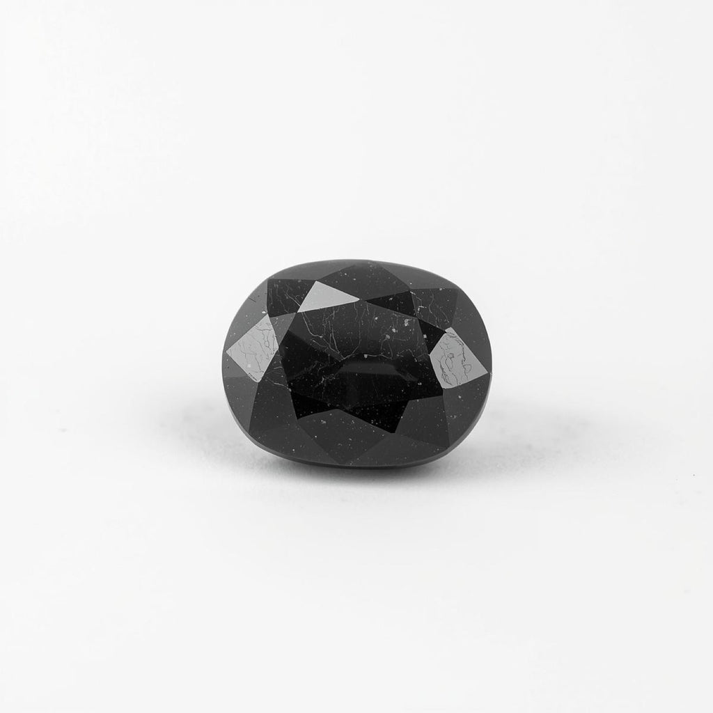 Black Spinel 1PC Chunky 13x18 MM Oval Faceted Black Splendid Semi Precious Gems