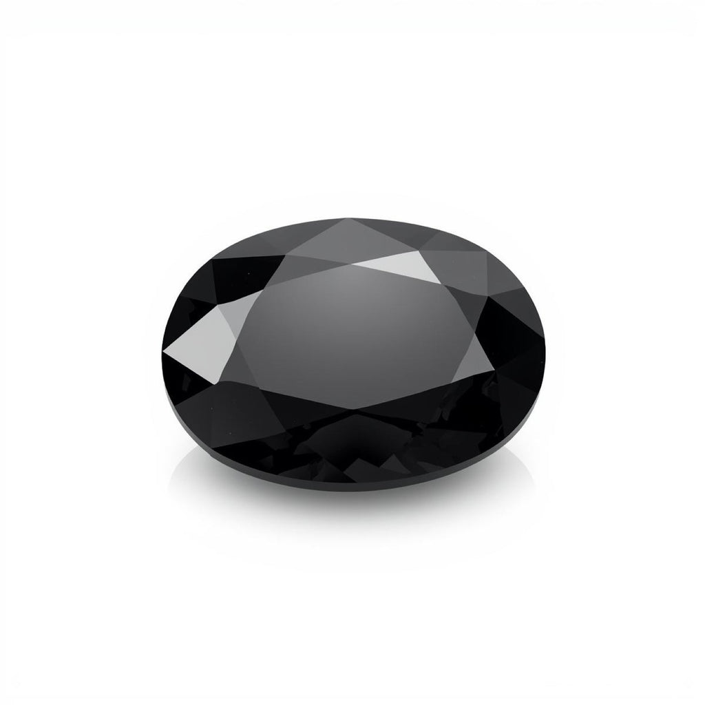 Black Spinel 1PC Chunky 15x20 MM Oval Faceted Black Luster Semi Precious Loose Gems