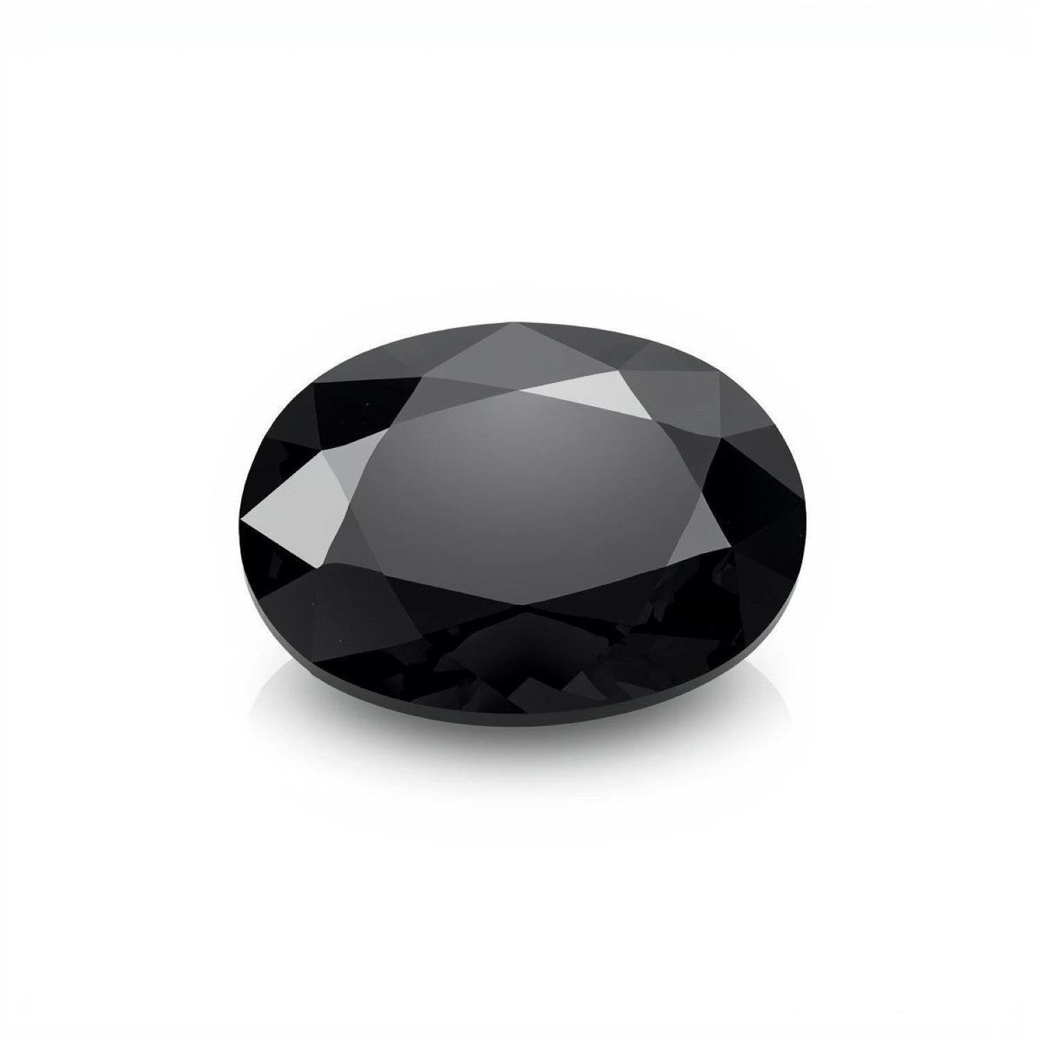 Black Spinel 1PC Chunky 15x20 MM Oval Faceted Black Luster Semi Precious Loose Gems