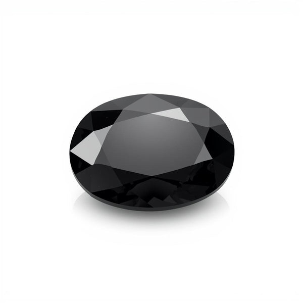 Black Spinel 1PC Chunky 15x20 MM Oval Faceted Black Luster Semi Precious Loose Gems