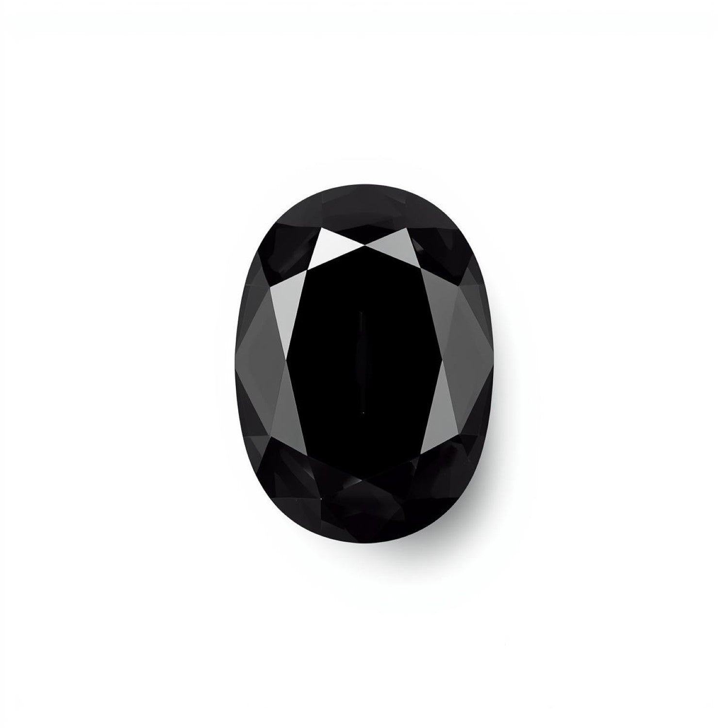 Black Spinel 1PC Tiny 4x6 MM Oval Faceted Black Lustrous Semi Precious Gems Huvudsaklig produktbild