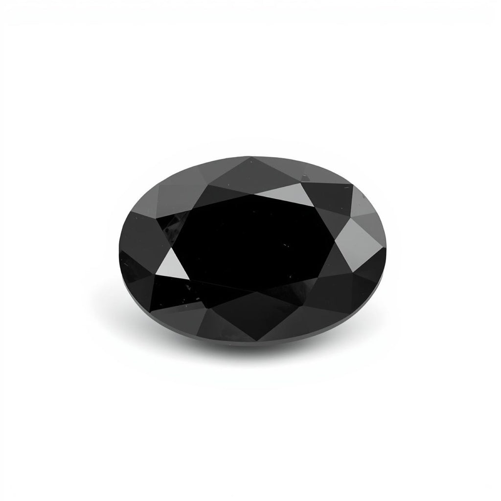 Black Spinel 1PC Tiny 5x7 MM Oval Faceted Black Shine Semi Precious Loose Gems