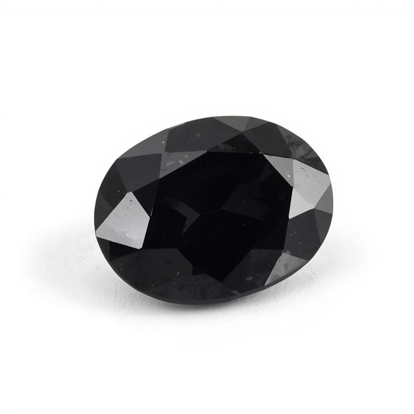 Black Spinel 1PC Small 6x8 MM Oval Faceted Black Fine Semi Precious Loose Gemstone