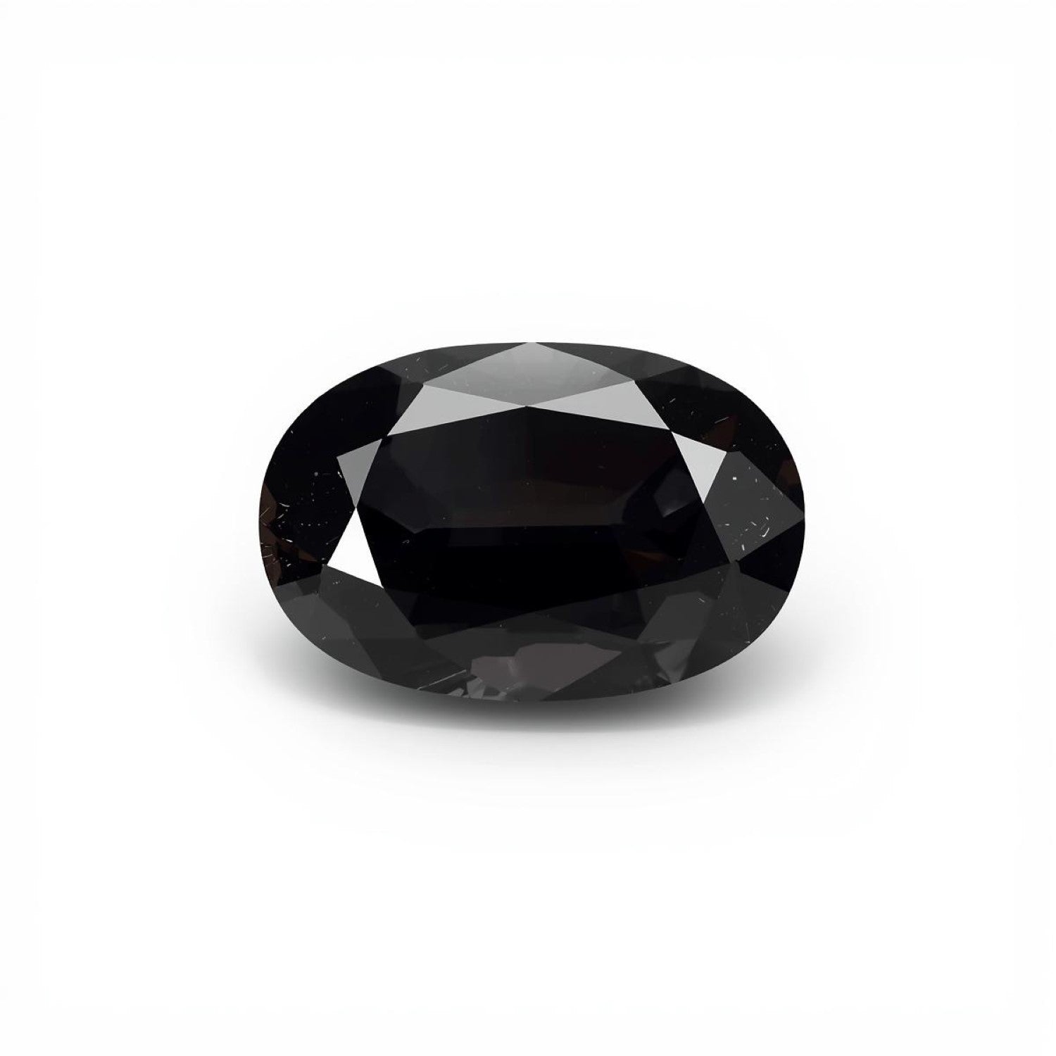 Black Spinel 1PC Small 7x9 MM Oval Faceted Black Natural Semi Precious Gems Главное изображение товара