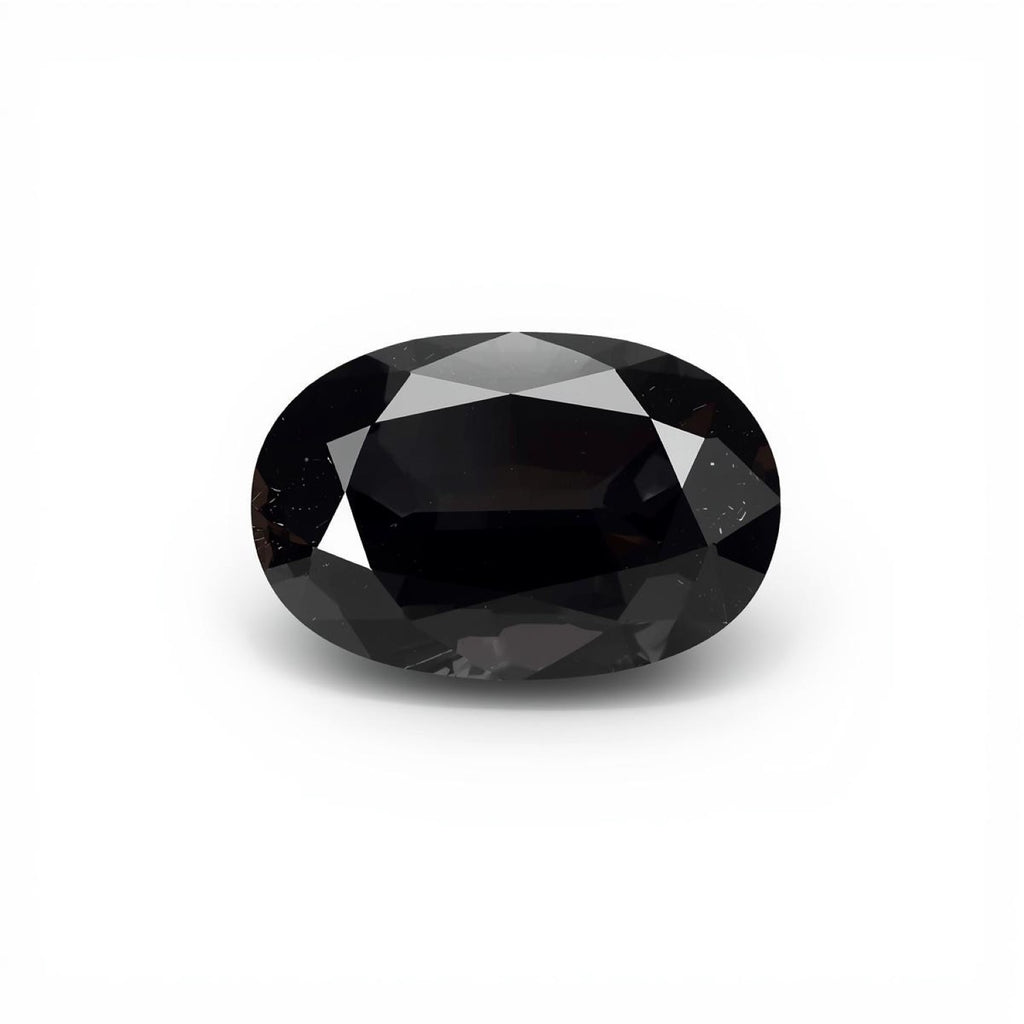 Black Spinel 1PC Small 7x9 MM Oval Faceted Black Natural Semi Precious Gems