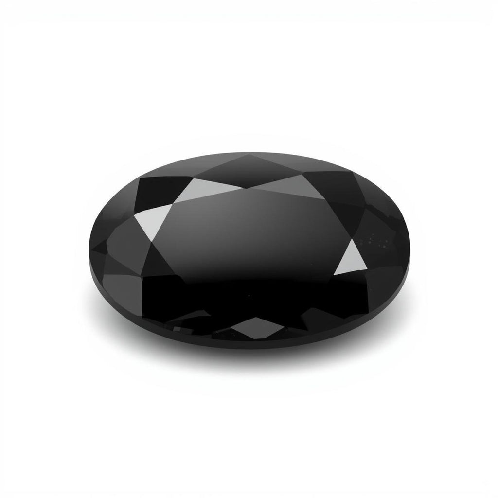Black Spinel 1PC Small 7x9 MM Oval Faceted Black Natural Semi Precious Gems