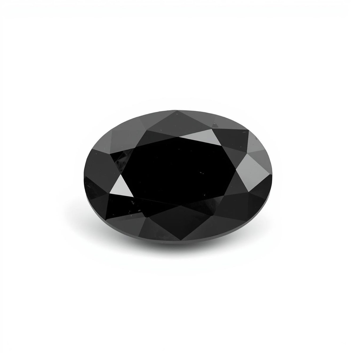 Black Spinel 1PC Large 8x12 MM Oval Faceted Black Fiery Semi Precious Gems Huvudsaklig produktbild