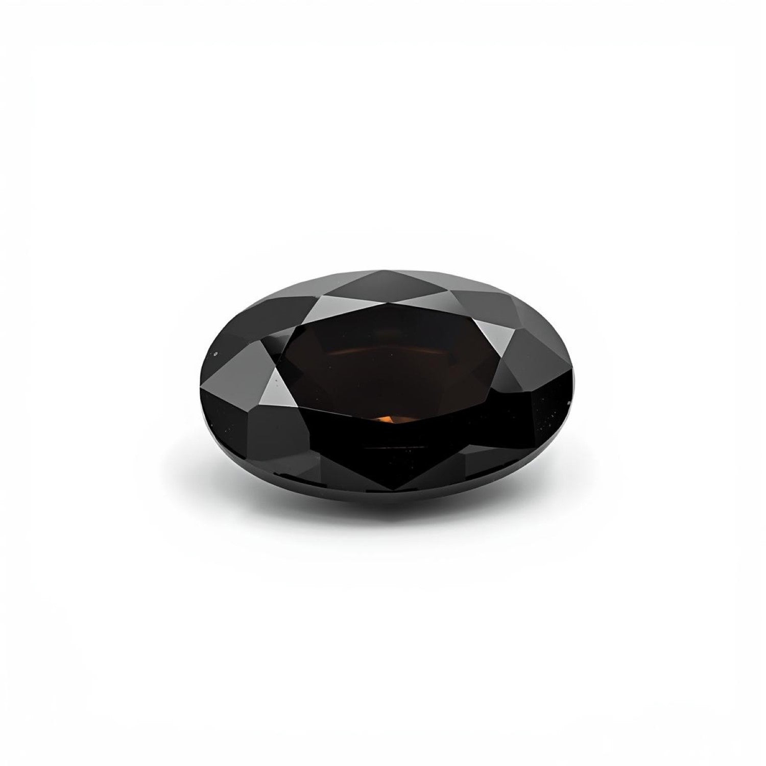 Black Spinel 1PC Large 8x12 MM Oval Faceted Black Fiery Semi Precious Gems Sekundär produktbild