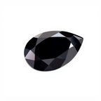Black Spinel 1PC Large 10x12 MM Pear Faceted Black Genuine Semi Precious Loose Gemstones