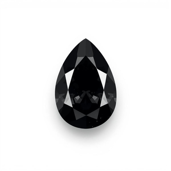 Black Spinel 1PC Chunky 12x16 MM Pear Faceted Black Pure Semi Precious Loose Gems