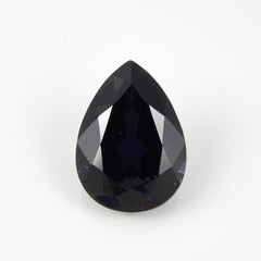 Black Spinel 1PC Small 6x8 MM Pear Faceted Black Splendid Semi Precious Gems