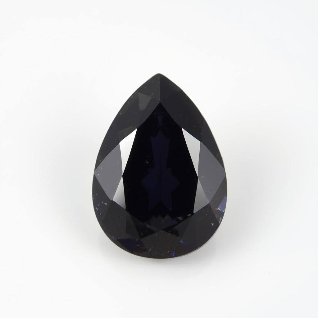 Black Spinel 1PC Small 6x9 MM Pear Faceted Black Luster Semi Precious Loose Gems