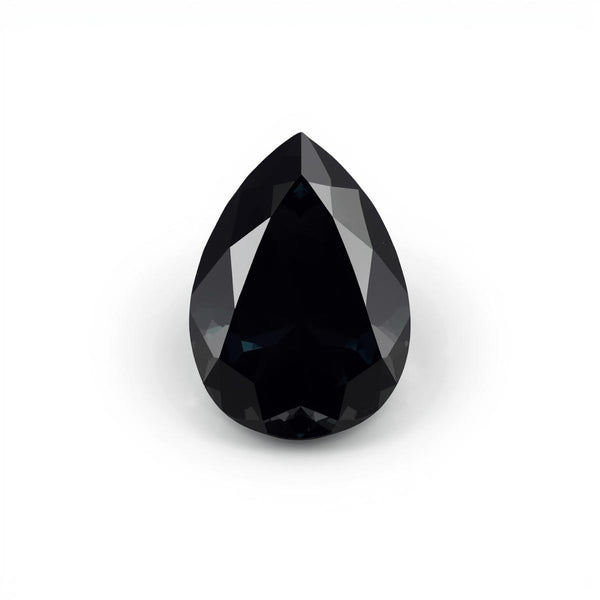Black Spinel 1PC Small 6x9 MM Pear Faceted Black Luster Semi Precious Loose Gems