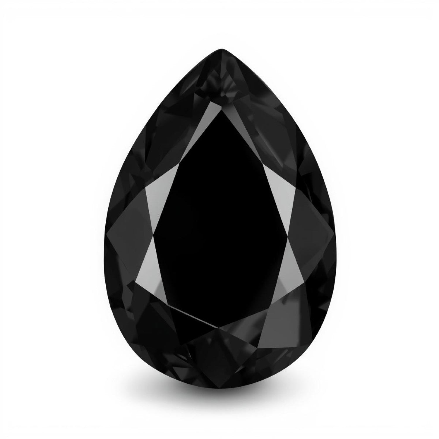 Black Spinel 1PC Small 7x9 MM Pear Faceted Black Lustrous Semi Precious Loose Gemstone Huvudsaklig produktbild