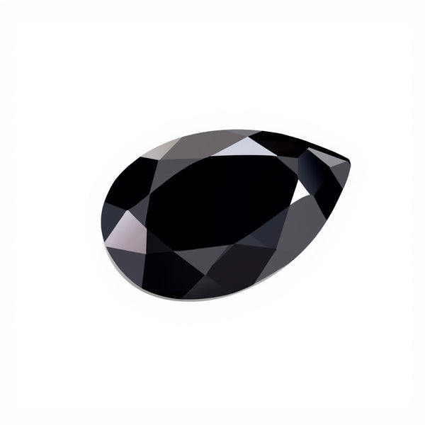 Black Spinel 1PC Large 9x11 MM Pear Faceted Black High-Quality Semi Precious Loose Gems