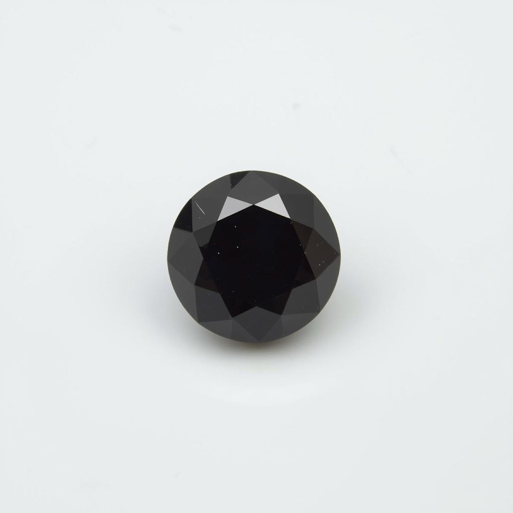 Black Spinel 1PC Large 10x10 MM Round Faceted Black Shine Semi Precious Loose Gems