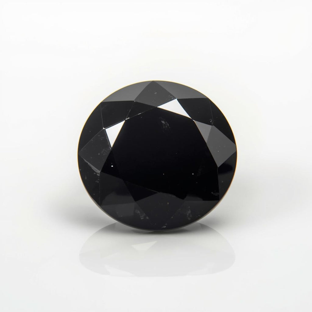 Black Spinel 1PC Chunky 13x13 MM Round Faceted Black Natural Semi Precious Gems