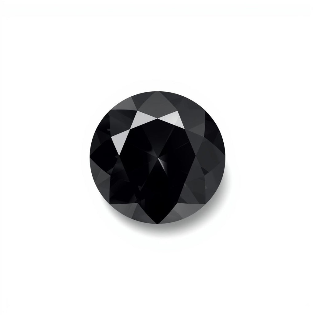 Black Spinel 1PC Small 7x7 MM Round Faceted Black Splendid Semi Precious Loose Gemstone