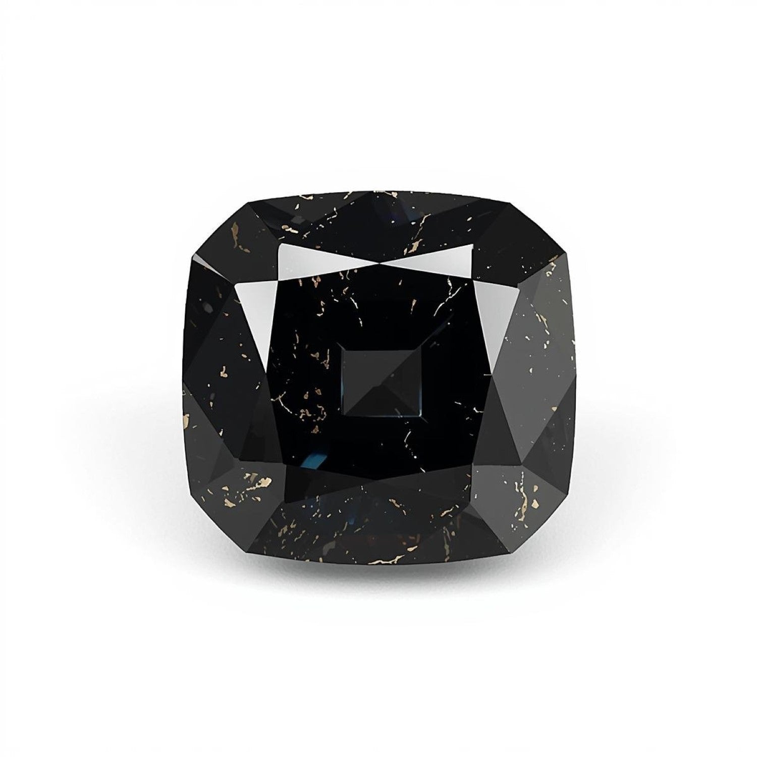 Black Spinel 1PC Large 12x12 MM Square Faceted Black High-Quality Semi Precious Loose Gemstones